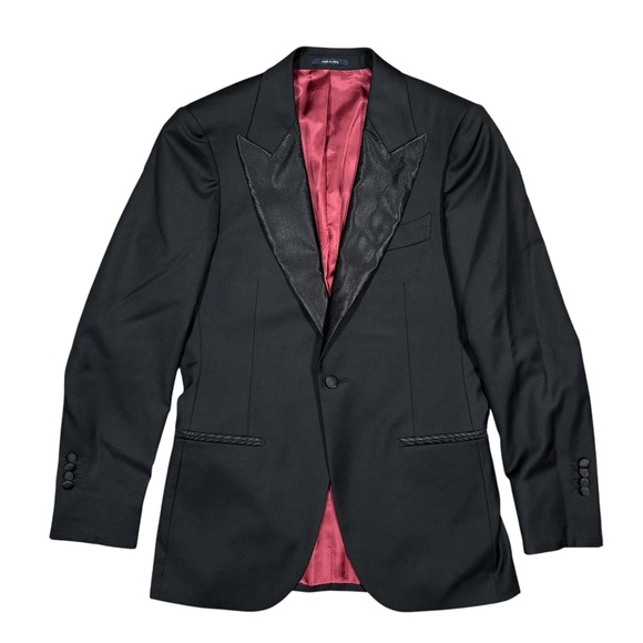 Suitsupply New Verona Int Black Wool Dinner Cocktail Blazer Jacket Mens 34 - Picture 1 of 11
